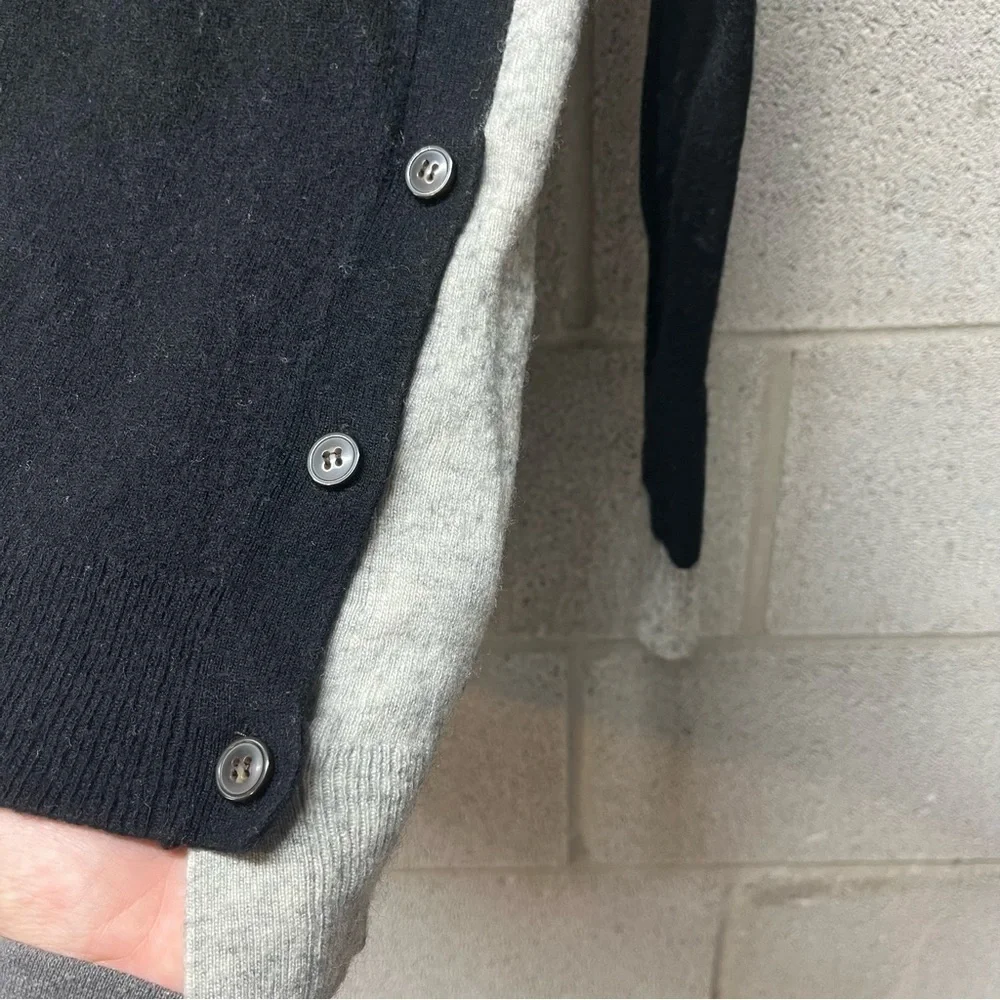 J. Crew Wool Blend Two Tone Side Button Sweater
